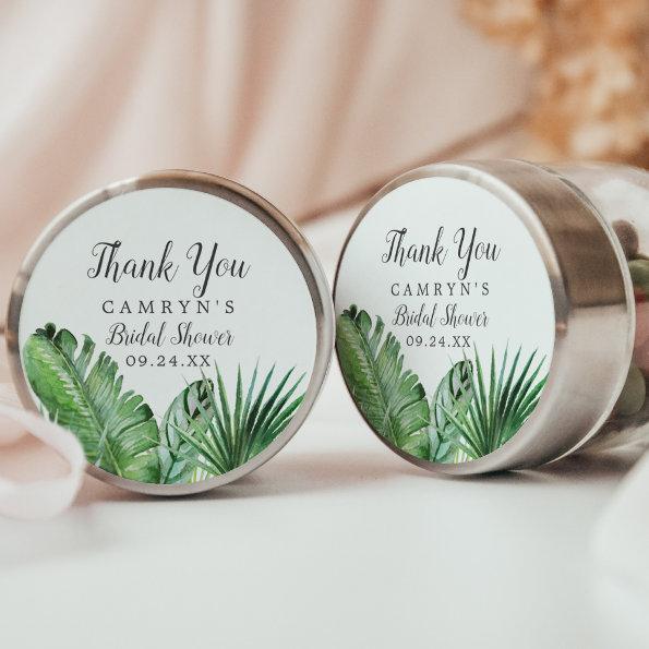 Wild Tropical Palm Thank You Favor Sticker