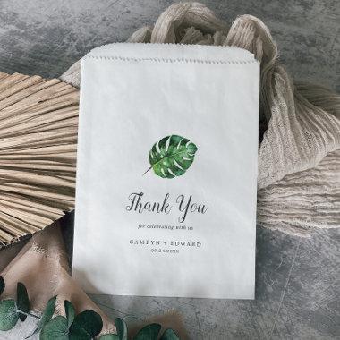 Wild Tropical Palm Thank You Wedding Favor Bag