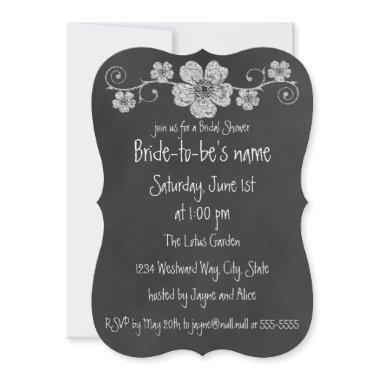 Wild White Roses Chalkboard