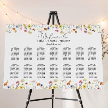 Wildflower 14 Table  Seating Chart Foam Board