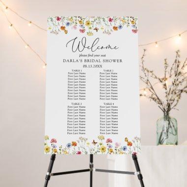 Wildflower 4 Table  Seating Chart Foam Board