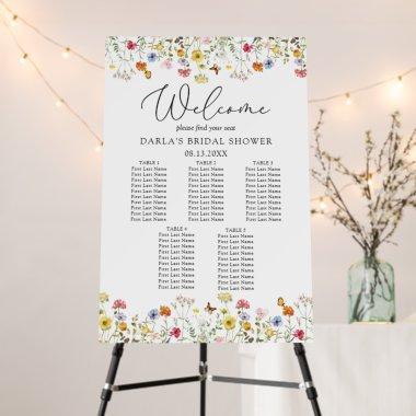 Wildflower 5 Table  Seating Chart Foam Board