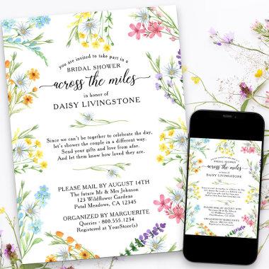 Wildflower Across the Miles Bridal Shower by Mail Invitations