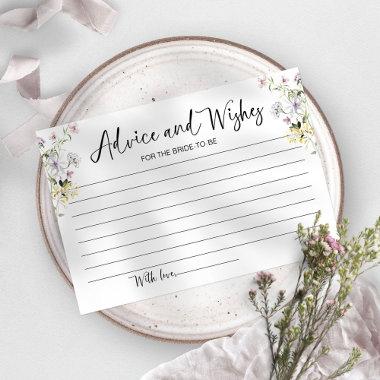 Wildflower Advice and Wishes For The Bride Invitations