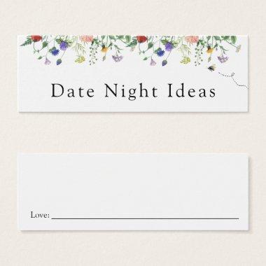 Wildflower and Bee Date Night Idea Invitations