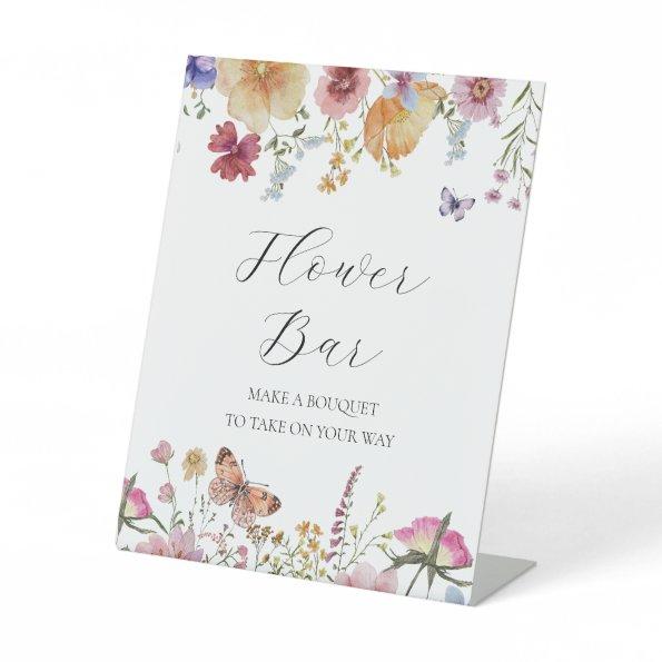 Wildflower and Butterflies Flower Bouquet Bar Sign