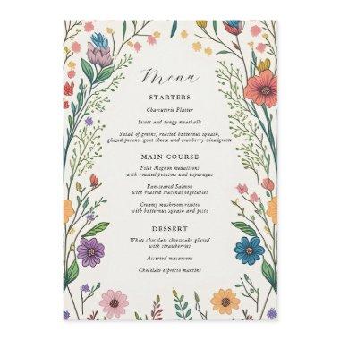 Wildflower Baby in Bloom Shower Menu