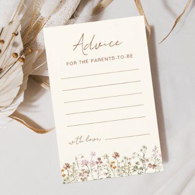 Wildflower Baby Shower Advice Parents to Be Invitations