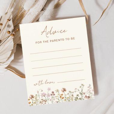 Wildflower Baby Shower Advice Parents to Be Invitations