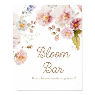 Wildflower Baby Shower Bloom Bar Poster