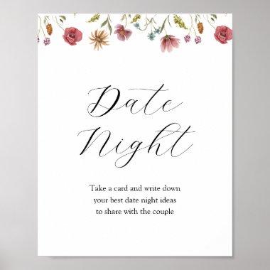 Wildflower Bloom Date Night Idea Sign