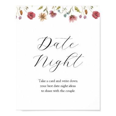 Wildflower Bloom Date Night Idea Sign