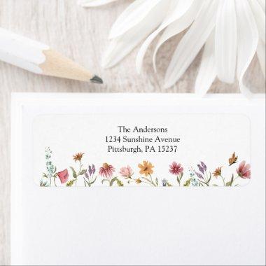 Wildflower Bloom Return Address Label