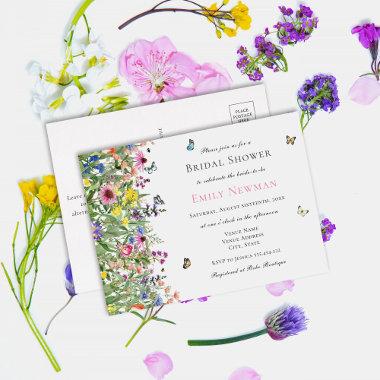 Wildflower Bohemian Bridal Shower Invitation PostInvitations