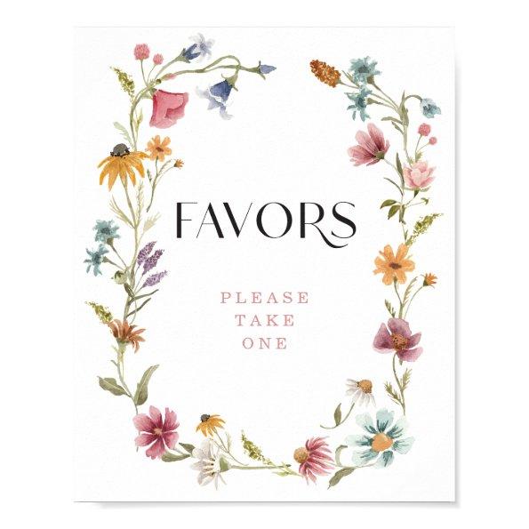 Wildflower Boho  Favors Sign