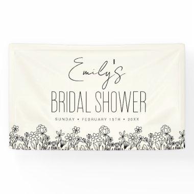 Wildflower Boho Bridal Shower Floral Banner