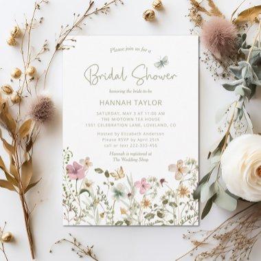 Wildflower Boho Bridal Shower Invitations