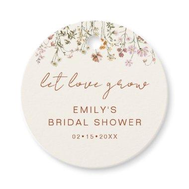 Wildflower Boho Bridal Shower Let Love Grow Garden Favor Tags
