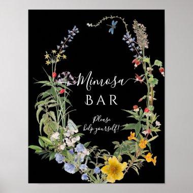 Wildflower Boho Chic Floral Wreath Invitations n Gifts  Poster