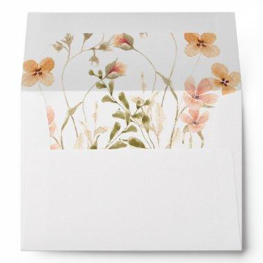 Wildflower boho floral envelopes