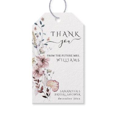 Wildflower boho minimalist modern Bridal Shower Gift Tags