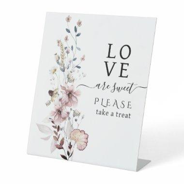 Wildflower boho modern  sweet treat Pedestal Sign