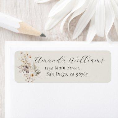 Wildflower Boho Rustic  Recipe Label
