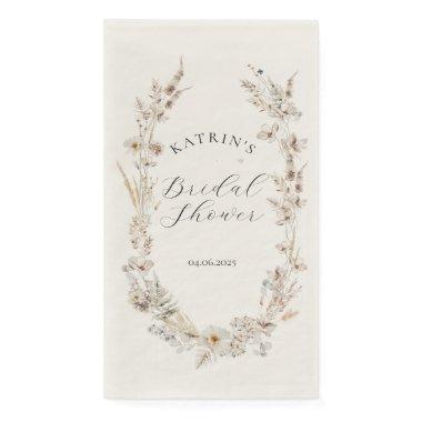Wildflower Boho Rustic Elegant  Paper Guest Towels