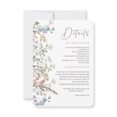 Wildflower Boho Wedding Details Invitations