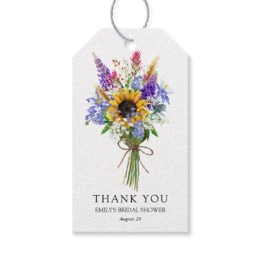 Wildflower bouquet Bridal Shower Gift Tags