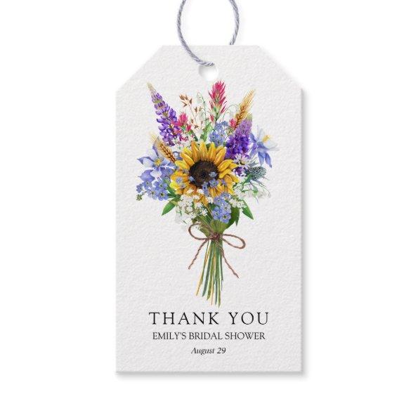 Wildflower bouquet Bridal Shower Gift Tags