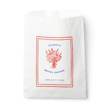 Wildflower Bouquet Rustic Whimsical  Favor Bag