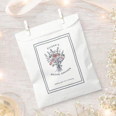 Wildflower Bouquet Rustic Whimsical  Favor Bag
