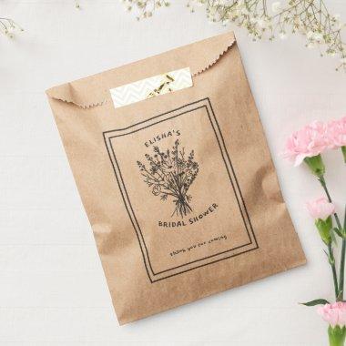 Wildflower Bouquet Rustic Whimsical  Favor Bag