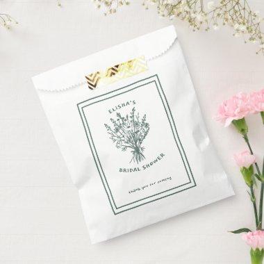 Wildflower Bouquet Rustic Whimsical  Favor Bag