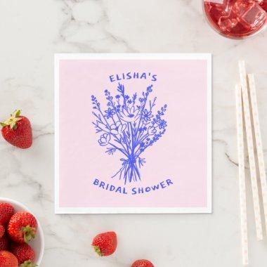 Wildflower Bouquet Rustic Whimsical  Napkins