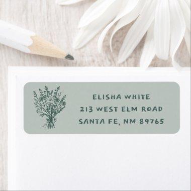 Wildflower Bouquet Rustic Whimsical Sweet Custom Label