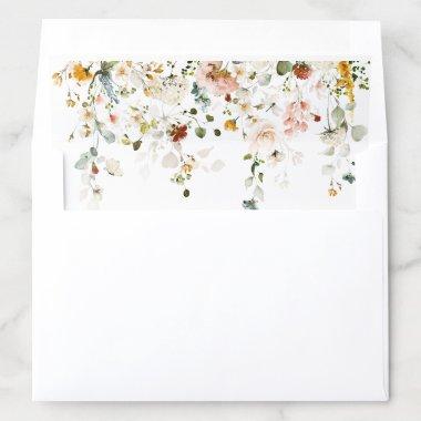 Wildflower Bridal Envelope Liner