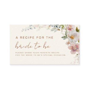 Wildflower Bridal Shower Garden Recipe Share Enclosure Invitations