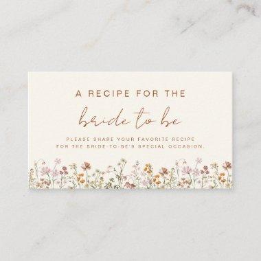 Wildflower Bridal Shower Garden Recipe Share Enclosure Invitations