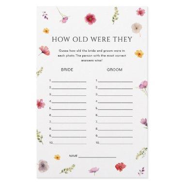 Wildflower  Guess Age Game