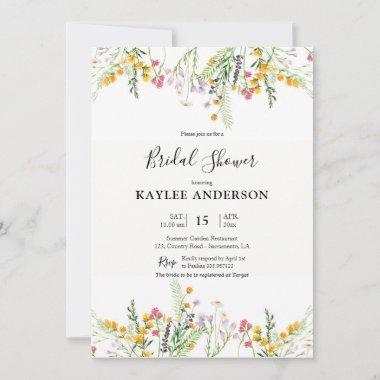 Wildflower Bridal Shower invitation Invitations