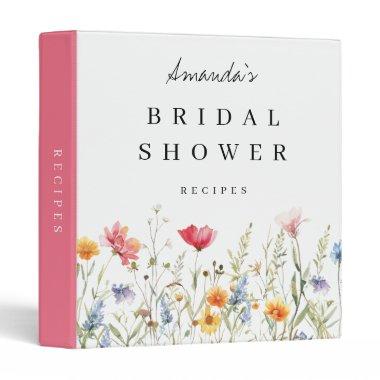 Wildflower  Recipe 3 Ring Binder