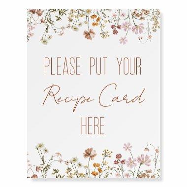 Wildflower Bridal Shower Recipe Invitations Here Foam Board