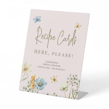 Wildflower bridal shower recipe Invitations sign