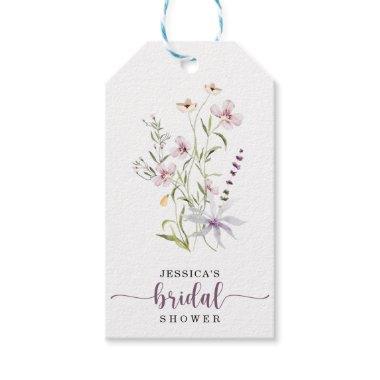 Wildflower Bridal Shower Rustic Floral Favor Gift Tags