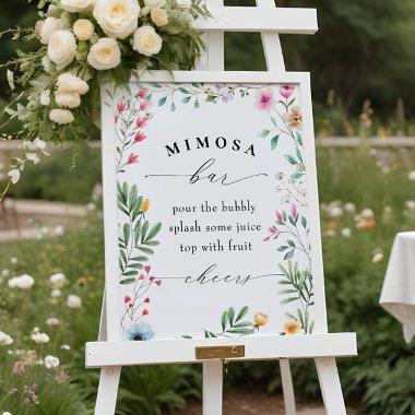 Wildflower  Wedding Mimosa Bar Sign