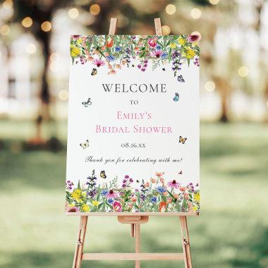 Wildflower Bridal Shower Welcome Foam Board