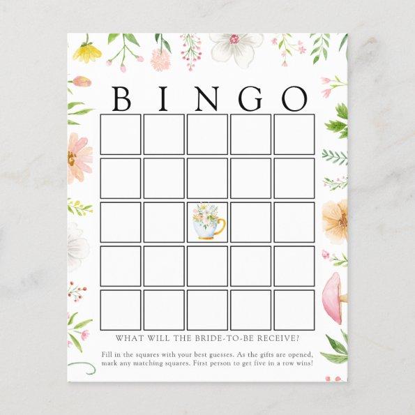 Wildflower Bridal Tea Bingo Game Invitations