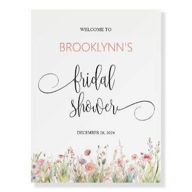 Wildflower Btidal Shower Welcome sign